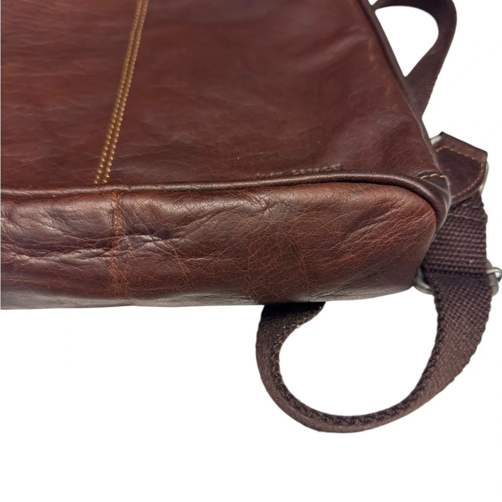 Jack Georges Brown Leather Backpack‎